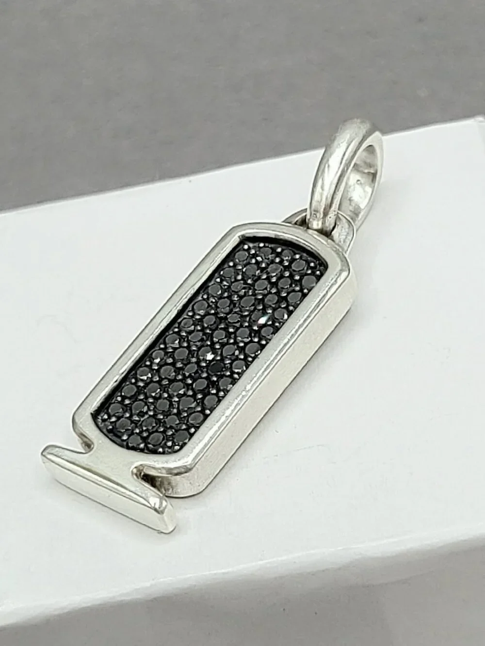 David Yurman Cairo Cartouche Amulet w/ Pavé Black Diamonds - RARE